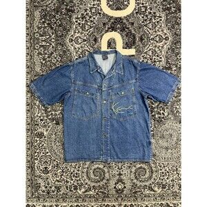 Karl Kani Shirt Mens XL  Blue Denim 2Pac Tupac Shakur 1990s Workwear Hip Hop